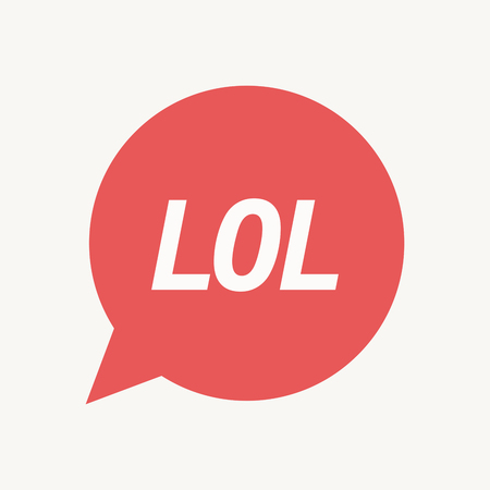Illustration of an isolated speech balloon with    the text LOLのイラスト素材