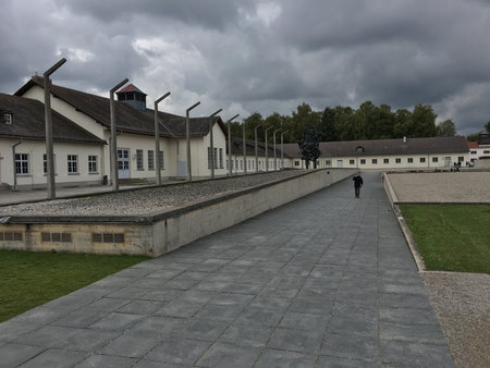 Dachau concentration camp in Germany. Historical travelの写真素材
