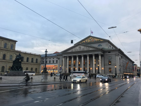 The historic national theater in Munich, travel to europeの写真素材