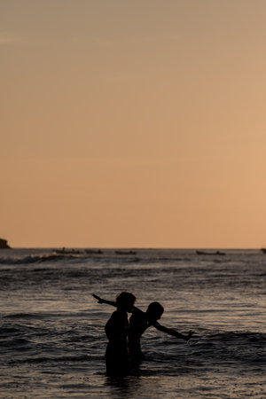 kids playing, enjoy life, travel to Costa Rica, South Americaの写真素材
