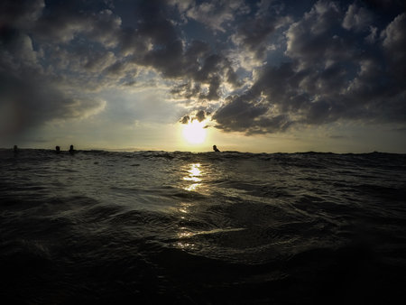 Sundown at Tamarindo Beach, Guanacaste, Costa Ricaの写真素材