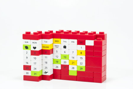 Calendar block の写真素材