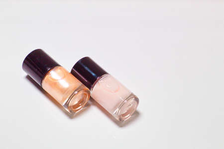 nail polish container with bright colorsの写真素材