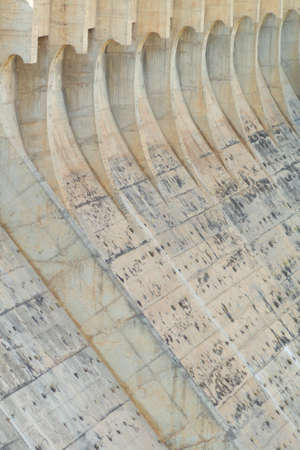 Concrete structure of a swamp dedicated to the production of electricityの写真素材