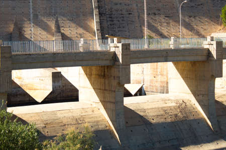 Concrete structure of a swamp dedicated to the production of electricityの写真素材