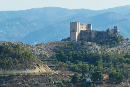 Impressive medieval castle located in Mula, province of Murciaのeditorial素材