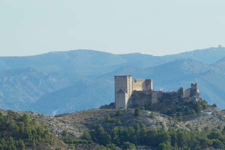 Impressive medieval castle located in Mula, province of Murciaのeditorial素材