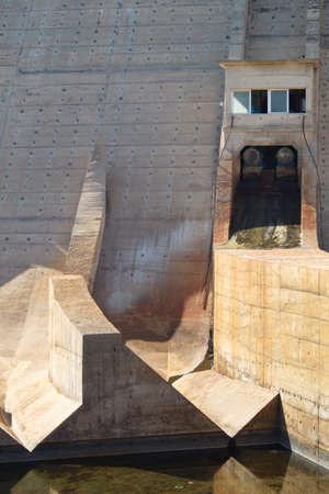 Concrete structure of a swamp dedicated to the production of electricityの写真素材