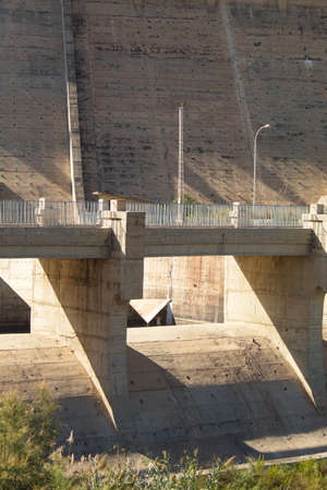 Concrete structure of a swamp dedicated to the production of electricityの写真素材