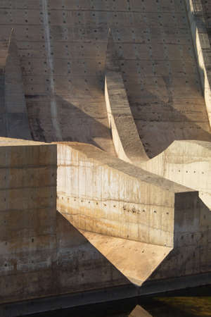 Concrete structure of a swamp dedicated to the production of electricityの写真素材