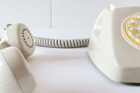 Old analog disk phone for obsolete communicationsの写真素材