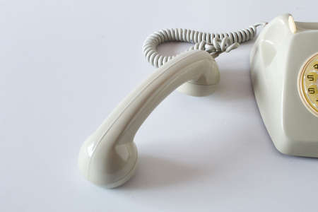 Old analog disk phone for obsolete communicationsの写真素材