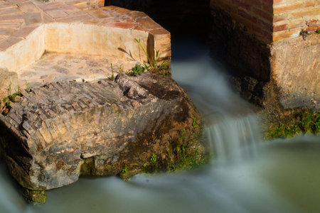 Rehabilitated ruins of the Molino de la Polvora or Los Canalaos, cultural heritage of Murciaの写真素材