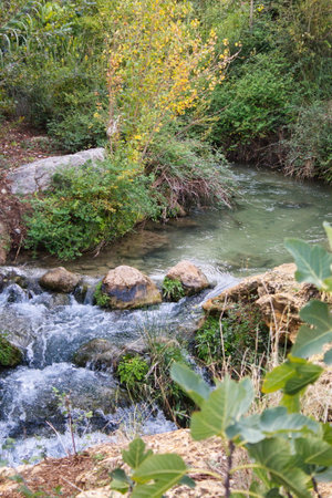 Idyllic natural area in the interior of the Region of Murcia, the Salto del Usero in Bullasの写真素材