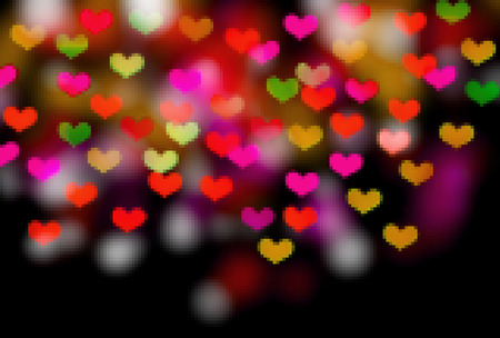 Heart bokeh background. Valentineの写真素材