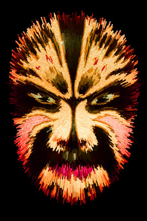 Colorful abstract ghost background. Effect by computer.