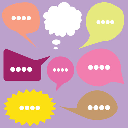 Collection of colorful speech bubblesのイラスト素材