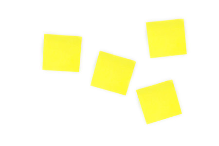 Yellow sticky note on white 