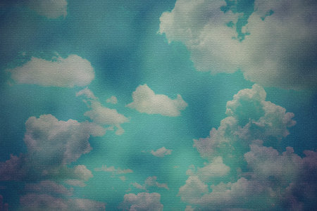 grunge image of blue sky with clouds