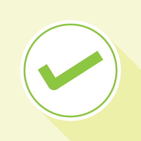 Check mark or tick icon in white circleのイラスト素材