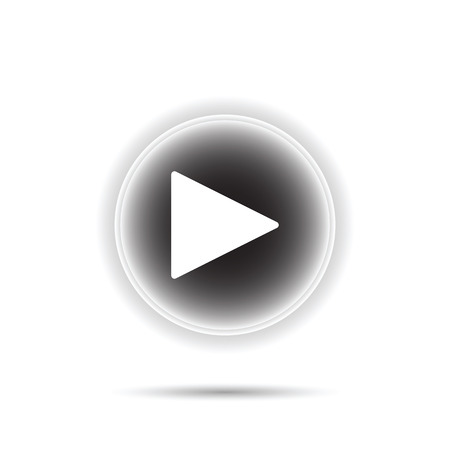 Play icon in circle on white backgroundのイラスト素材
