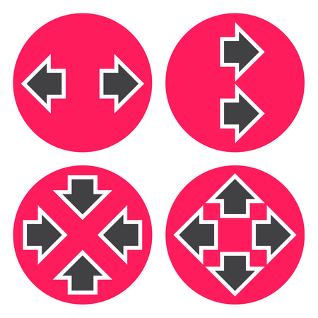 Arrow icons. Next navigation arrowhead signs. Direction symbols. のイラスト素材