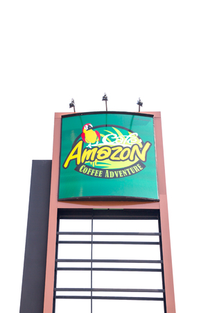 Nakhon Ratchasima, THAILAND - Jan 28 : Cafe Amazon on Jan 28, 2016 in Nakhon Ratchasima. It's a famous Thai frachise coffee house in Thailand.のeditorial素材