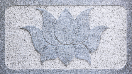 Lotus stone wall texture, Tile stone backgroundの写真素材