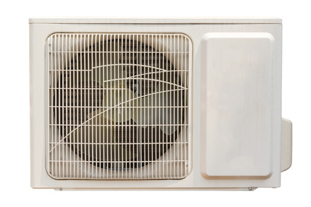 Condenser fan air through the use of old rustの写真素材