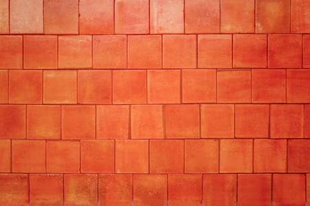 Background of red brick wall pattern texture.の写真素材