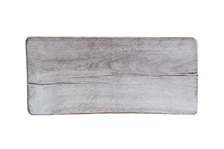 wood sign isolated on white backgroundの写真素材