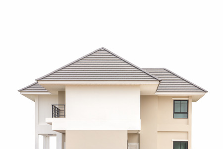 House roof on white background.のeditorial素材