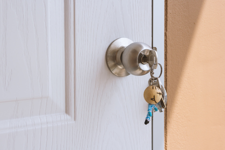 Many times we tend to forget the keys at home or condo.の写真素材