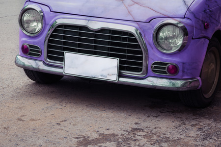 Closeup headlight lamp vintage classic car - vintage effect style picturesの写真素材