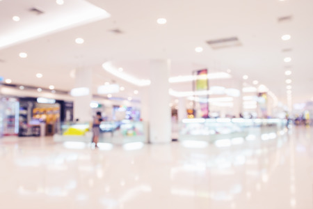 Abstract bokeh and blur interior shopping mall for background.の写真素材