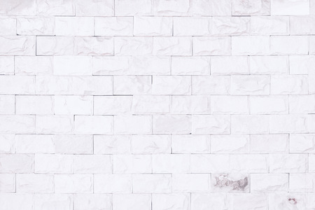Background of white brick wall pattern texture.の写真素材