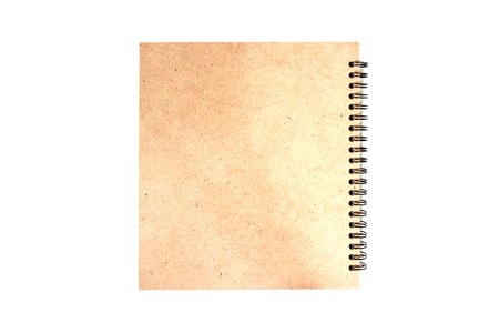 brown note book isolate on white backgroundの写真素材