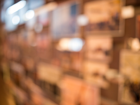 Blur the background of a coffee shop in vintage color tone.の写真素材