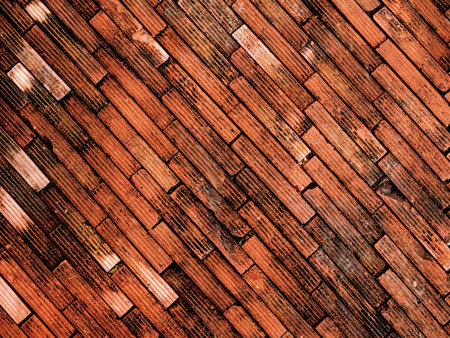 Pavement made with old bricks