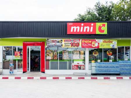 Nakhon Ratchasima, THAILAND - Jul 1, 2017 : Mini Big C is a convenience store. Open 24 hours a day...