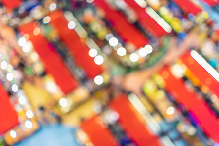 Blurred image of interior in shopping mall for background.の写真素材