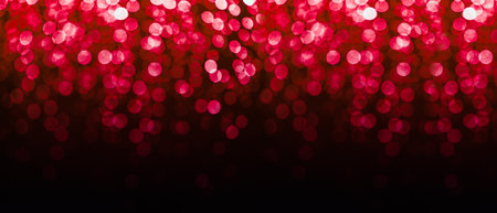 Christmas and Happy new year lights on blurred bokeh for background.