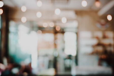 Abstract blur interior coffee shop or cafe for background.の写真素材