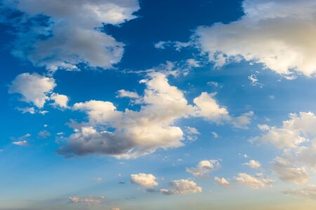 Beautiful blue sky and clouds natural background.の写真素材