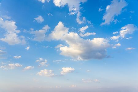 Beautiful blue sky and clouds with daylight natural background.の写真素材