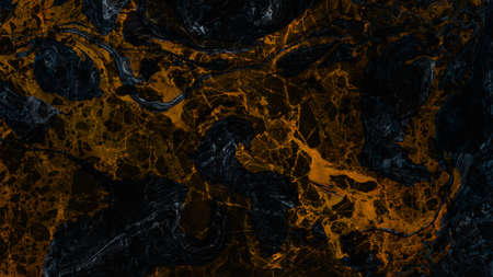Panorama images of golden and black marble stone texture for background or luxurious tiles floor and wallpaper decorative design.の写真素材