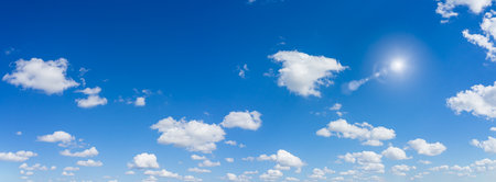 Beautiful panorama blue sky and clouds with daylight natural background.の写真素材