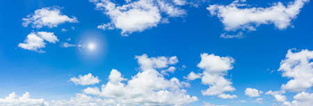 Beautiful panorama blue sky and clouds with daylight natural background.の写真素材