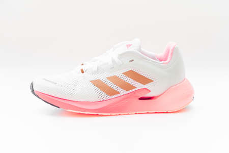Roi Et, Thailand - March 15, 2021: The ADIDAS Alphatorsion 360 Women's Running Shoes are running shoes that enhance your running day with special features that propel you forward with intense energy.のeditorial素材