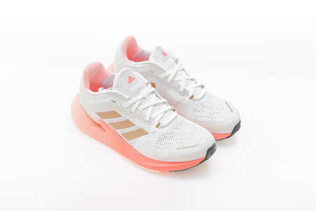 Roi Et, Thailand - March 15, 2021: The ADIDAS Alphatorsion 360 Women's Running Shoes are running shoes that enhance your running day with special features that propel you forward with intense energy.のeditorial素材